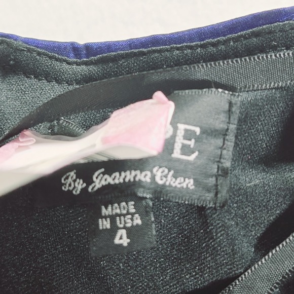 Xscape Dress Womens Gown Formal Evening Off Shoulder Stretch Blue Slit‎ Size 4 - Picture 12 of 16